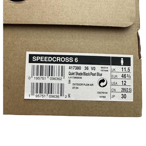 Salomon SPEEDCROSS 6 Trail Running Shoe Mens Size 12 Black Gray Outdoors Comfort - Picture 6 of 9